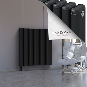 Kotto Aluminium Radiator 1200x1211 Black Bottom Left 50mm