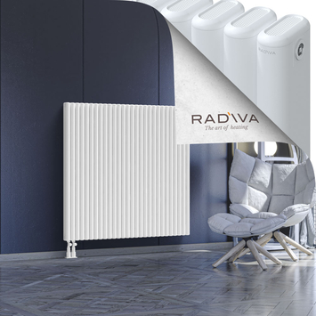 Kotto Aluminium Radiator 1200x1256 White Bottom Left 50mm
