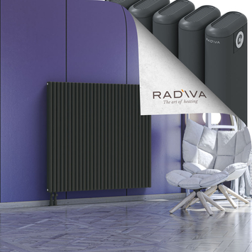 Kotto Aluminium Radiator 1200x1301 Dark Anthracite Bottom Left 50mm