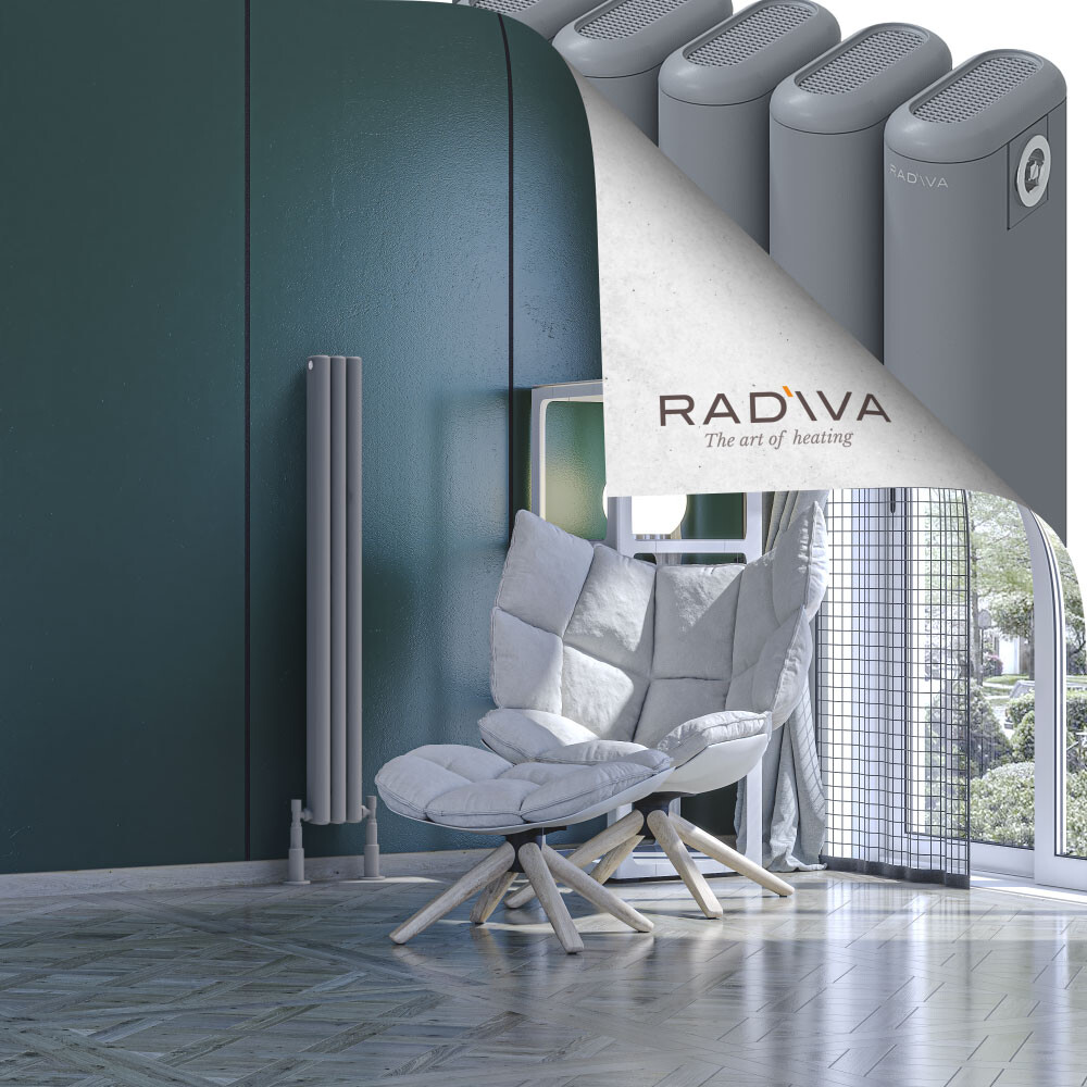 Kotto Aluminium Radiator 1200x131 Grey - 1