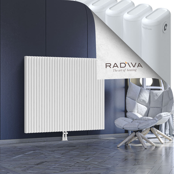 Kotto Aluminium Radiator 1200x1436 White Bottom Middle 50mm