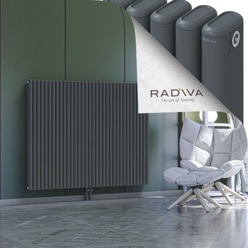 Kotto Aluminium Radiator 1200x1526 Anthracite Bottom Middle 50mm