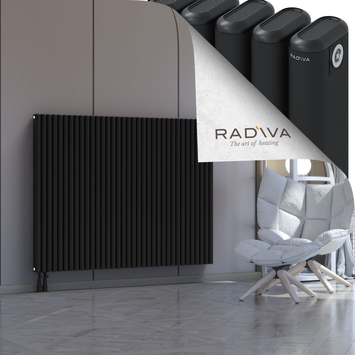 Kotto Aluminium Radiator 1200x1571 Black Bottom Left 50mm