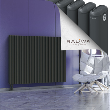 Kotto Aluminium Radiator 1200x1616 Dark Anthracite Bottom Left 50mm