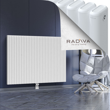 Kotto Aluminium Radiator 1200x1661 White Bottom Middle 50mm