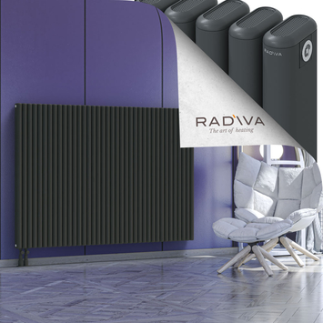 Kotto Aluminium Radiator 1200x1706 Dark Anthracite Bottom Left 50mm