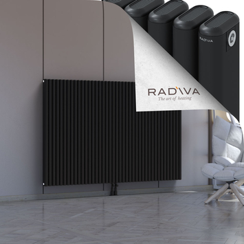 Kotto Aluminium Radiator 1200x1841 Black Bottom Middle 50mm