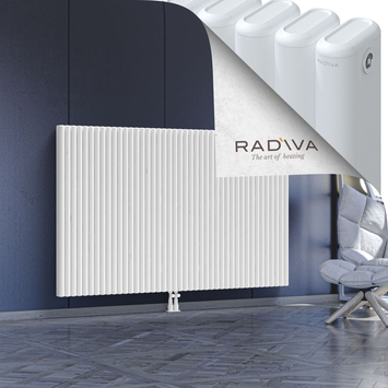 Kotto Aluminium Radiator 1200x1931 White Bottom Middle 50mm