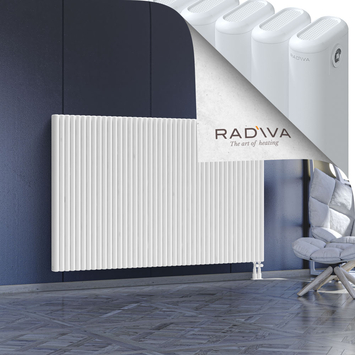 Kotto Aluminium Radiator 1200x1931 White Bottom Right 50mm