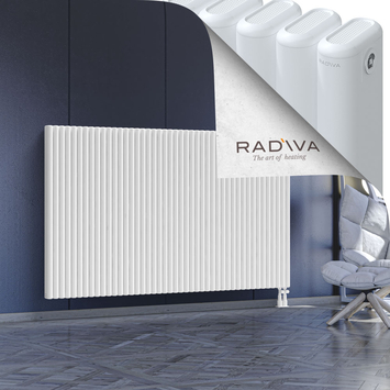 Kotto Aluminium Radiator 1200x2021 White Bottom Right 50mm