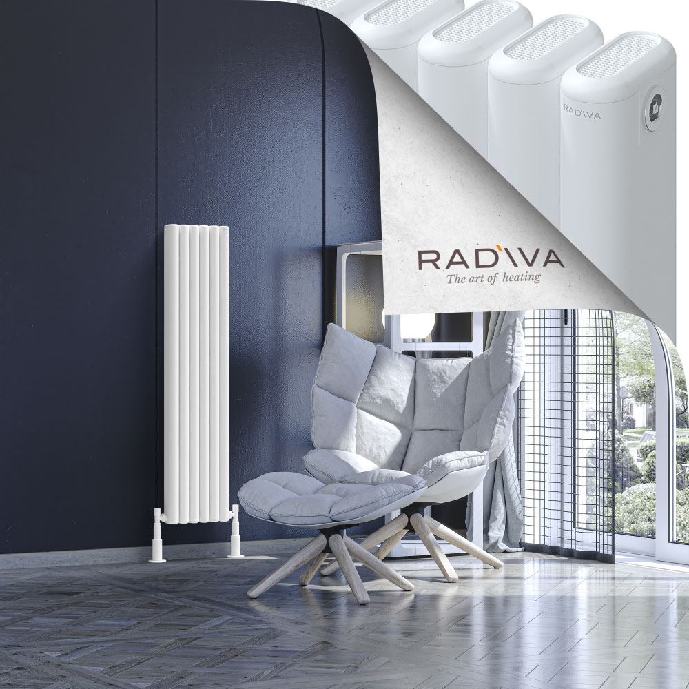 Kotto Aluminium Radiator 1200x266 White - 1