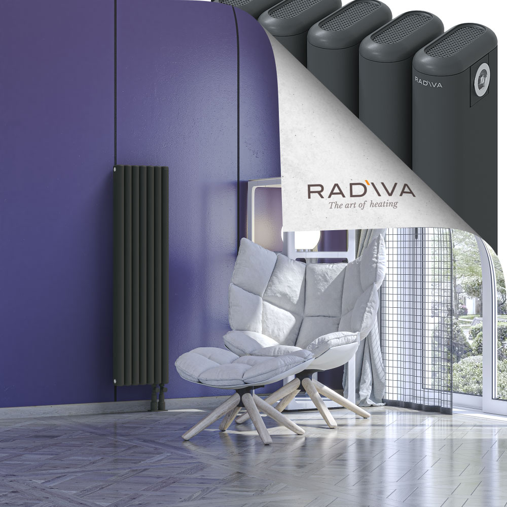 Kotto Aluminium Radiator 1200x311 Dark Anthracite - 4