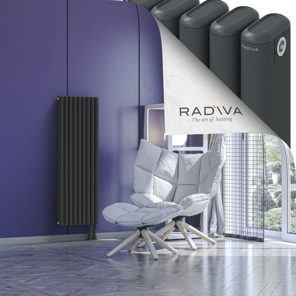 Kotto Aluminium Radiator 1200x401 Dark Anthracite - 4