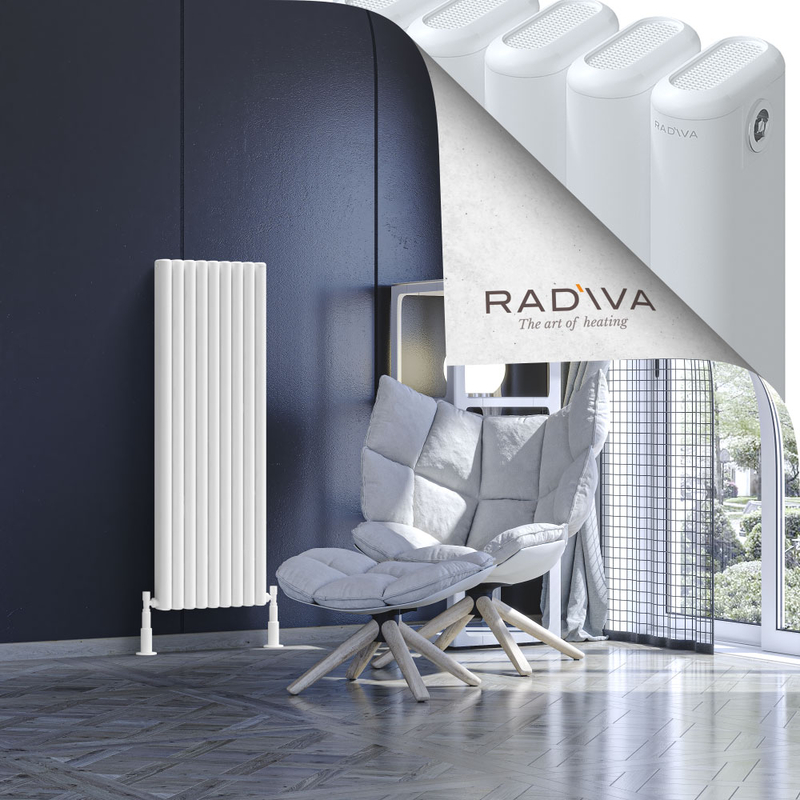 Kotto Aluminium Radiator 1200x401 White 