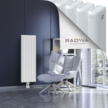 Kotto Aluminium Radiator 1200x401 White Bottom Middle 50mm