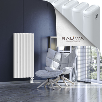 Kotto Aluminium Radiator 1200x581 White Bottom Right 50mm