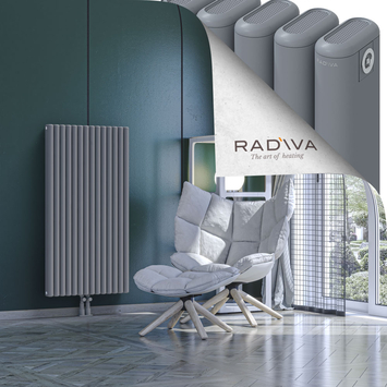 Kotto Aluminium Radiator 1200x626 Grey Bottom Middle 50mm