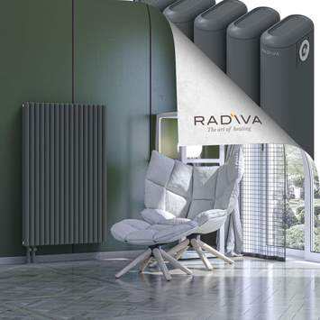 Kotto Aluminium Radiator 1200x761 Anthracite Bottom Left 50mm