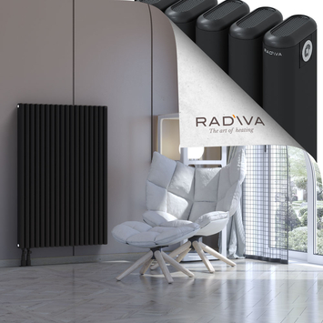 Kotto Aluminium Radiator 1200x806 Black Bottom Left 50mm