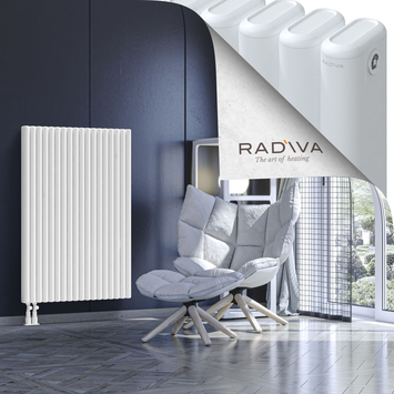 Kotto Aluminium Radiator 1200x806 White Bottom Left 50mm