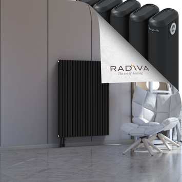 Kotto Aluminium Radiator 1200x896 Black Bottom Left 50mm