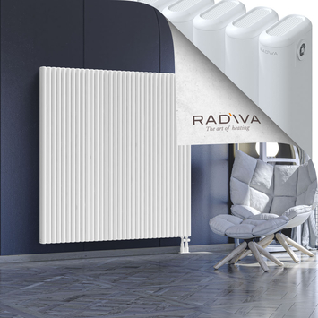 Kotto Aluminium Radiator 1500x1481 White Bottom Right 50mm