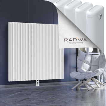 Kotto Aluminium Radiator 1500x1616 White Bottom Middle 50mm