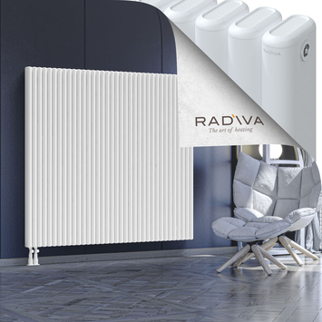 Kotto Aluminium Radiator 1500x1616 White Bottom Left 50mm