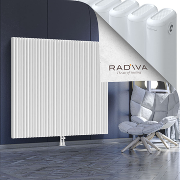 Kotto Aluminium Radiator 1500x1661 White Bottom Middle 50mm