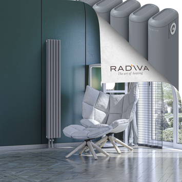 Kotto Aluminium Radiator 1500x221 Grey Bottom Left 50mm