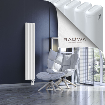 Kotto Aluminium Radiator 1500x266 White Bottom Right 50mm