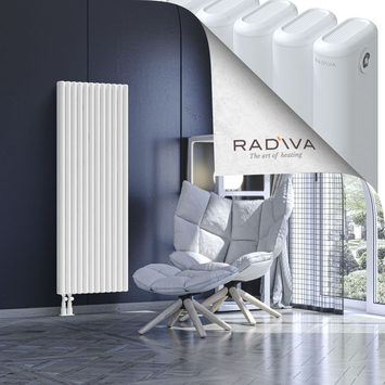 Kotto Aluminium Radiator 1500x536 White Bottom Left 50mm