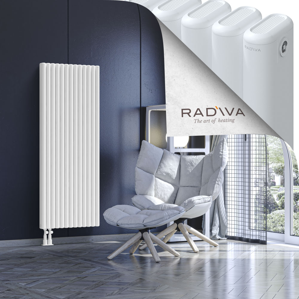 Kotto Aluminium Radiator 1500x581 White - 3
