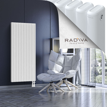 Kotto Aluminium Radiator 1500x671 White Bottom Right 50mm