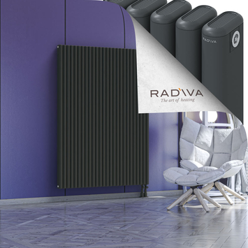 Kotto Aluminium Radiator 1600x1166 Dark Anthracite Bottom Right 50mm