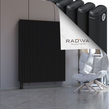 Kotto Aluminium Radiator 1600x1346 Black Bottom Left 50mm