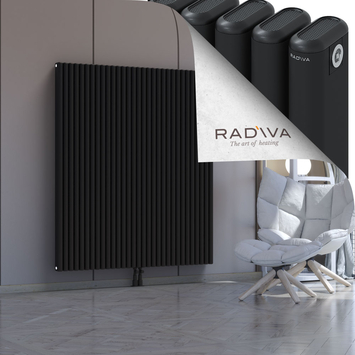 Kotto Aluminium Radiator 1600x1391 Black Bottom Middle 50mm