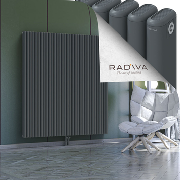 Kotto Aluminium Radiator 1600x1481 Anthracite Bottom Middle 50mm