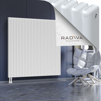 Kotto Aluminium Radiator 1600x1616 White Bottom Left 50mm