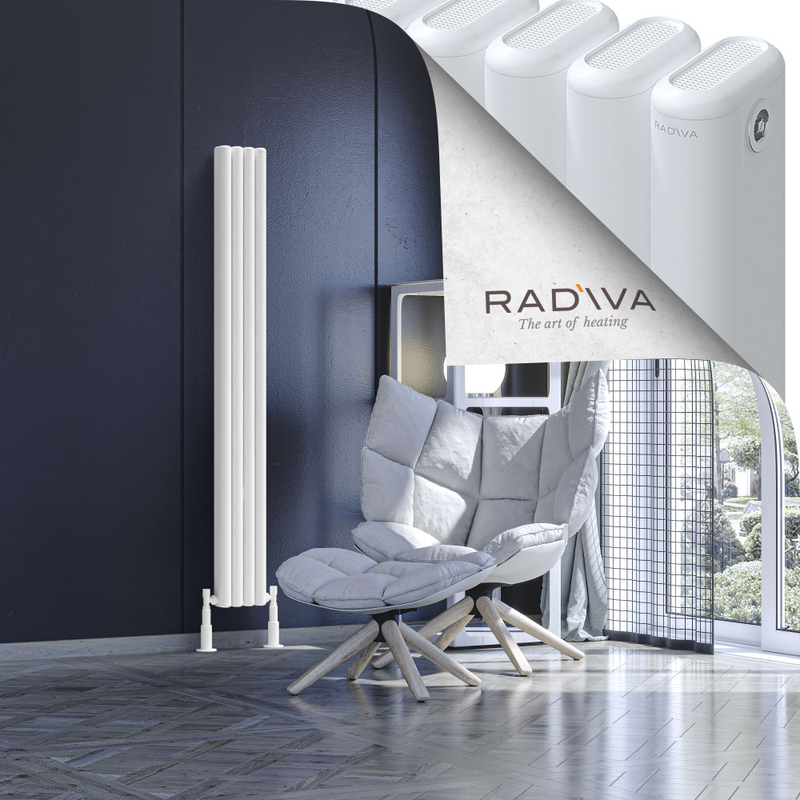 Kotto Aluminium Radiator 1600x176 White 