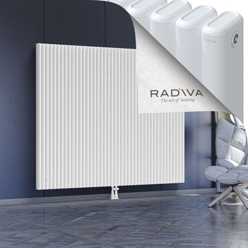 Kotto Aluminium Radiator 1600x1931 White Bottom Middle 50mm
