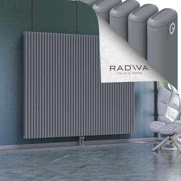 Kotto Aluminium Radiator 1600x1976 Grey Bottom Middle 50mm