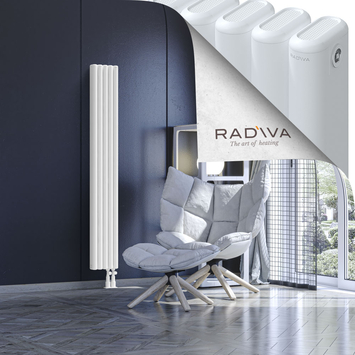 Kotto Aluminium Radiator 1600x221 White Bottom Right 50mm