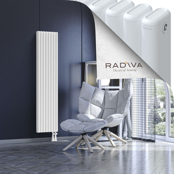 Kotto Aluminium Radiator 1600x356 White Bottom Right 50mm
