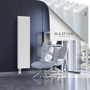 Kotto Aluminium Radiator 1600x401 White Bottom Left 50mm