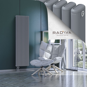 Kotto Aluminium Radiator 1600x446 Grey Bottom Left 50mm