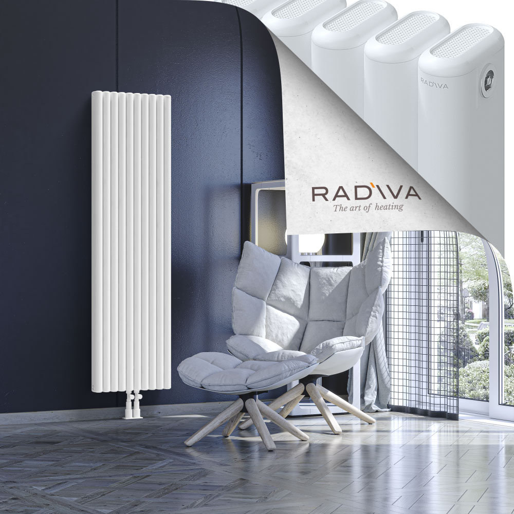 Kotto Aluminium Radiator 1600x446 White - 2