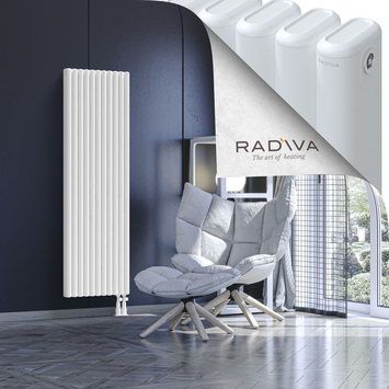 Kotto Aluminium Radiator 1600x491 White Bottom Right 50mm