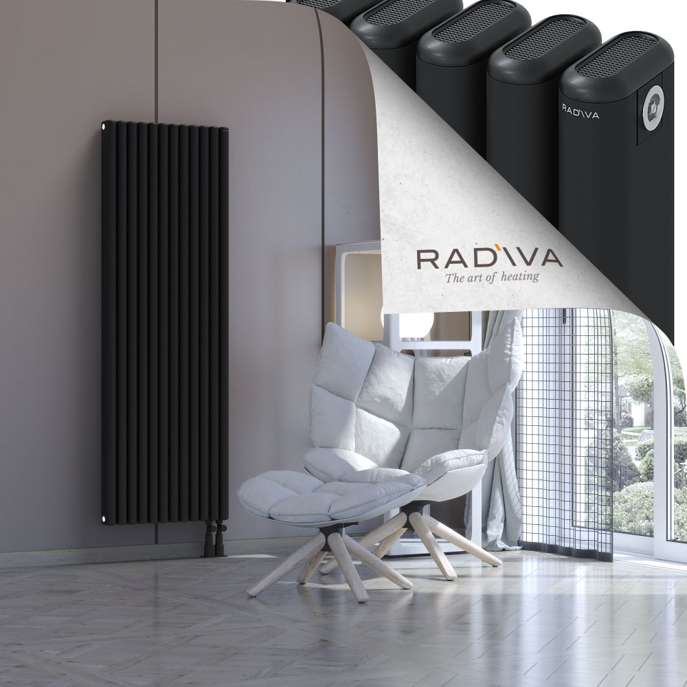 Kotto Aluminium Radiator 1600x536 Black - 4