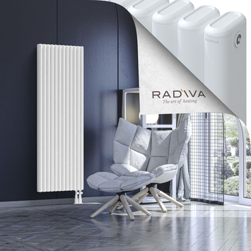 Kotto Aluminium Radiator 1600x536 White Bottom Right 50mm